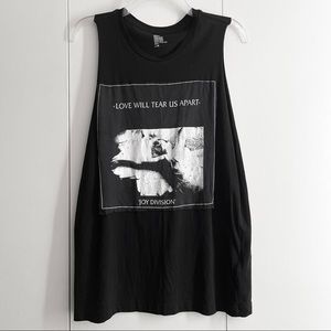 Vintage Joy Division Love Will Tear Us Apart DIY cut off shirt